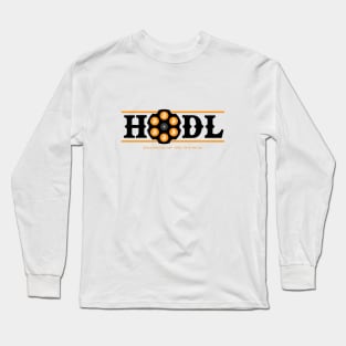 Hodl Bitcoin 6 Shooter Black Text Long Sleeve T-Shirt